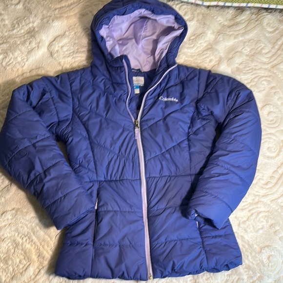 Columbia Other - Columbia Blue Hooded puffer Jacket youth sz M(10-12)